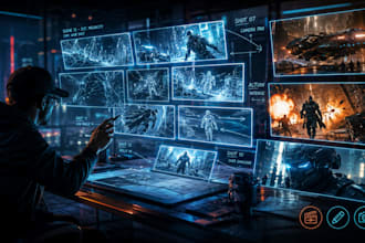 create moviatic cinematic storyboard for films and trailers