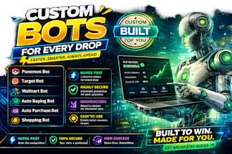 build auto buying bot, checkout bot, shopping bot, auto purchase bot, pokemon