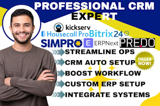 setup housecall pro crm bitrix24 kickserv simpro erpnext zaps lead tracking