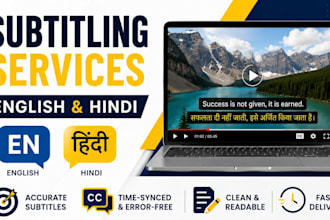 create accurate english and hindi subtitles for your videos