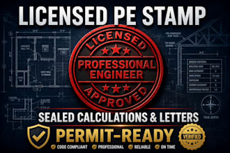 prepare pe stamped engineering letter and calculations