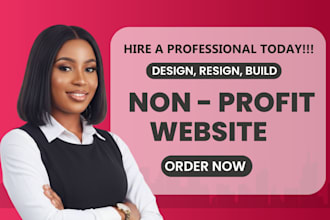 design nonprofit website, charity website and donation website in wix