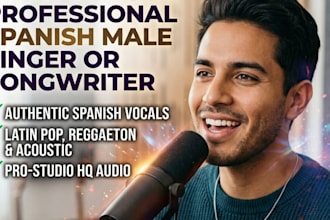 be your spanish male singer or songwriter male singer male vocalist pop singer