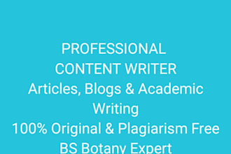 be your expert botany content writer and medicinal plants researcher
