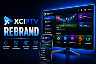 rebrand xciptv app with multi dns and admin panel