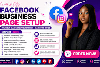do social media setup social media account creation facebook business page setup