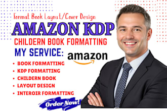 do amazon kdp childern book formatting interoir format book layout cover design