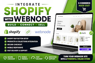 integrate shopify store with webnode ecommerce website