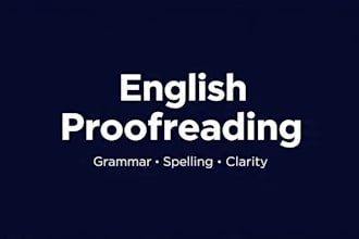 proofread and correct your english writing with explanation