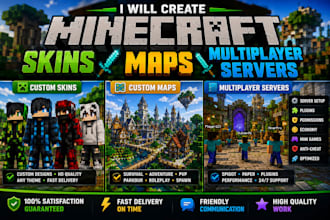 create minecraft skins maps and multiplayer servers