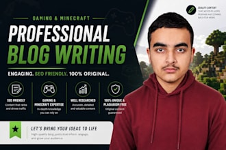 write engaging gaming and  blog article