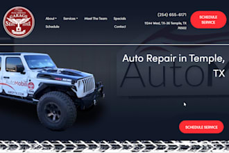 design mobile mechanic website, auto repair roadside assistance, towing website