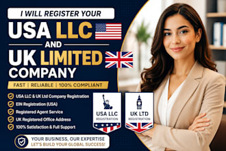 create your USA llc and UK limited company registration servicenon resident llc