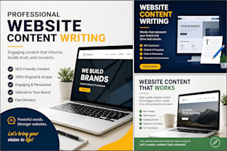 write all your custom website content