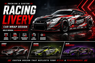 design racing wrap, car livery wrap, drift livery, custom livery, supercar wrap