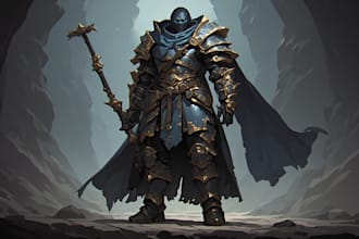draw fantasy and dungeons and dragons charater