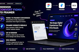 redesign convert figma to framer rebuild framer website ux ui design wix design