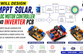 design mppt solar, bldc motor controller and inverter pcb