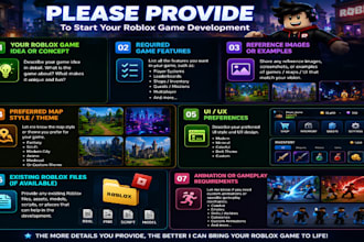 develop full roblox game, roblox map, complete game creation