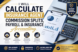 calculate insurance agent commission splits, payroll insurance accounting