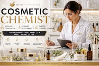 cosmetic chemist skincare formulation cosmetic formulation product development