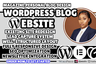 wordpress blog website, personal blog website, magazine website design