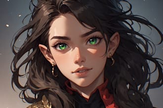 creat a dnd character art and fantasy charecter art