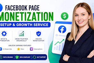 do complete facebook page monetization and promotion