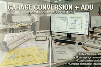 create california garage conversion and adu drawings