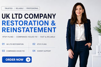 restore UK ltd company, reinstate rt01, fix companies house
