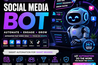 do social media automation bot telegram bot tiktok bot whatsapp auto follow bot