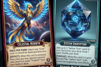 design custom trading card template for tcg ccg and board games