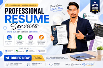 create professional resume, CV, and cover letter design