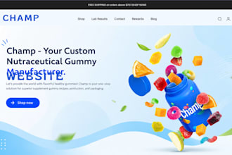 design private label supplement website nutraceutical cbd gummy supplement store