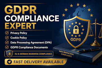 create gdpr compliant privacy policy, cookie policy and dpa for your website