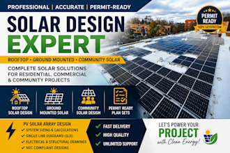 design ground mounted rooftop community solar arrays