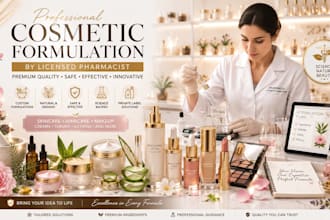 formulate cosmetics beauty creams lotions or makeup products as a pharmacist