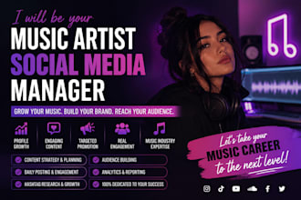 manage your social media account music artist manager