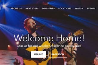 build church website, non profit  donation website