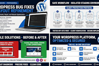 fix website issues, bugs and update your site professionally