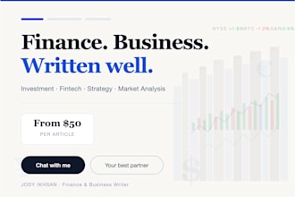 write finance and business articles