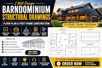 design barndominium structural drawings floor plan post frame plans