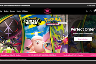 build pokemon shopify store trading card website pokemon trading card store