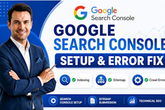 set up google search console and fix indexing sitemap and seo errors