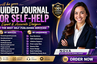 design a guided journal with prompts for self help, wellness and faith