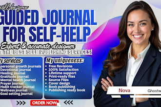 design a guided journal with prompts for self help, wellness and faith