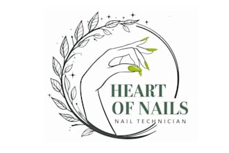 design high quality classic nail technician logo