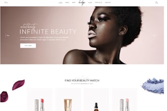 create beauty cosmetics shop website design