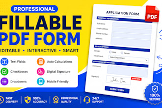 create professional fillable PDF forms, editable forms and automation