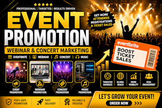 do event promotion, webinar, concert, music and eventbrite promotion
